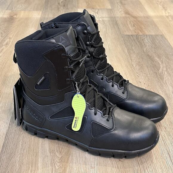 Reebok NEW Sublite Cushion Tactical Waterproof Men 11.5 Boots 8” Zipper Comp Toe main image 13